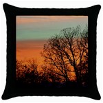 Twilight Sunset Sky Evening Clouds Throw Pillow Case (Black) Front