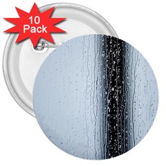 Rain Raindrop Drop Of Water Drip 3  Buttons (10 Pack) 