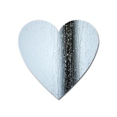 Rain Raindrop Drop Of Water Drip Heart Magnet by Amaryn4rt