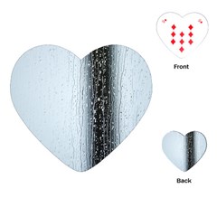 Rain Raindrop Drop Of Water Drip Playing Cards (heart)  by Amaryn4rt