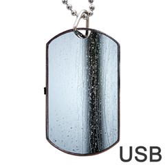 Rain Raindrop Drop Of Water Drip Dog Tag Usb Flash (two Sides)  by Amaryn4rt