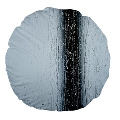 Rain Raindrop Drop Of Water Drip Large 18  Premium Flano Round Cushions by Amaryn4rt