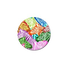 Zebra Colorful Abstract Collage Golf Ball Marker (10 pack)