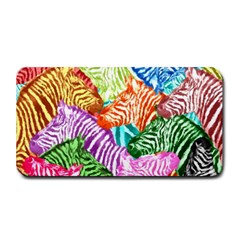 Zebra Colorful Abstract Collage Medium Bar Mats