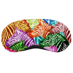 Zebra Colorful Abstract Collage Sleeping Masks