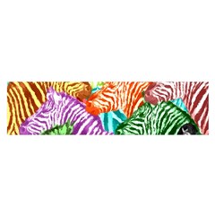 Zebra Colorful Abstract Collage Satin Scarf (Oblong)