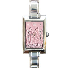 Shabby Chic Vintage Background Rectangle Italian Charm Watch by Amaryn4rt