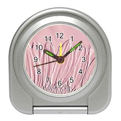 Shabby Chic Vintage Background Travel Alarm Clocks by Amaryn4rt