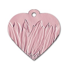 Shabby Chic Vintage Background Dog Tag Heart (two Sides)