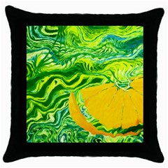 Zitro Abstract Sour Texture Food Throw Pillow Case (black) by Amaryn4rt