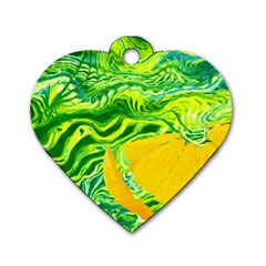 Zitro Abstract Sour Texture Food Dog Tag Heart (two Sides) by Amaryn4rt