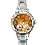 Art Kuecken Badespass Arrangemen Round Italian Charm Watch Front