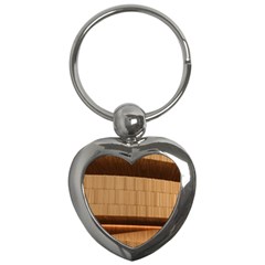 Architecture Art Boxes Brown Key Chains (heart)  by Amaryn4rt