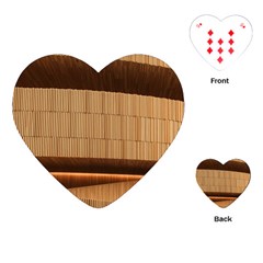 Architecture Art Boxes Brown Playing Cards (heart)  by Amaryn4rt