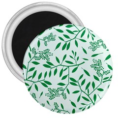 Leaves Foliage Green Wallpaper 3  Magnets by Amaryn4rt