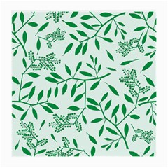 Leaves Foliage Green Wallpaper Medium Glasses Cloth (2-side) by Amaryn4rt