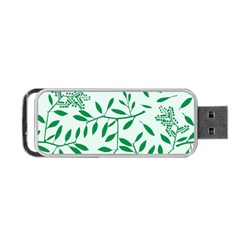 Leaves Foliage Green Wallpaper Portable Usb Flash (one Side) by Amaryn4rt