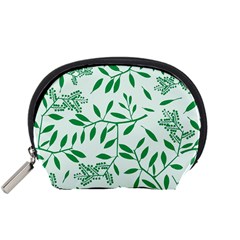 Leaves Foliage Green Wallpaper Accessory Pouches (small)  by Amaryn4rt