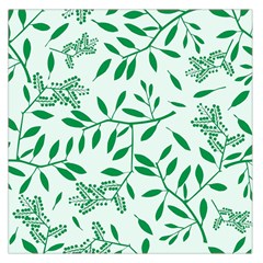 Leaves Foliage Green Wallpaper Large Satin Scarf (square) by Amaryn4rt