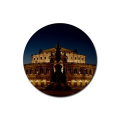 Dresden Semper Opera House Rubber Round Coaster (4 Pack)  by Amaryn4rt