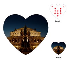 Dresden Semper Opera House Playing Cards (heart)  by Amaryn4rt