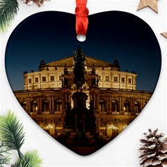 Dresden Semper Opera House Heart Ornament (2 Sides) by Amaryn4rt