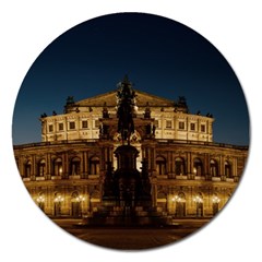 Dresden Semper Opera House Magnet 5  (round) by Amaryn4rt