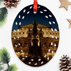 Dresden Semper Opera House Oval Filigree Ornament (2-side) 