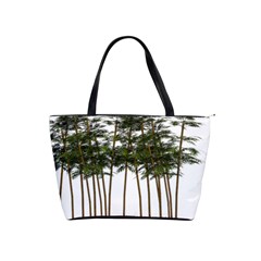 Bamboo Plant Wellness Digital Art Shoulder Handbags by Amaryn4rt