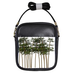 Bamboo Plant Wellness Digital Art Girls Sling Bags by Amaryn4rt