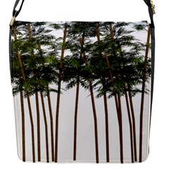 Bamboo Plant Wellness Digital Art Flap Messenger Bag (s) by Amaryn4rt