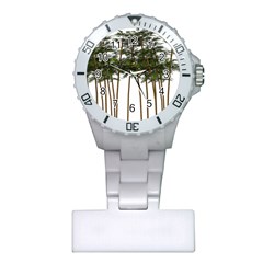 Bamboo Plant Wellness Digital Art Plastic Nurses Watch by Amaryn4rt