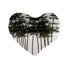 Bamboo Plant Wellness Digital Art Standard 16  Premium Flano Heart Shape Cushions by Amaryn4rt