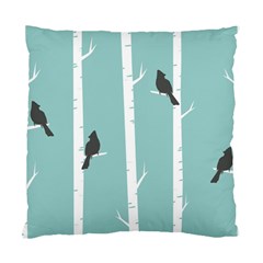 Birds Trees Birch Birch Trees Standard Cushion Case (two Sides) by Amaryn4rt