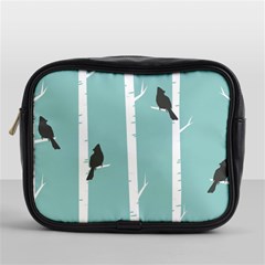 Birds Trees Birch Birch Trees Mini Toiletries Bags by Amaryn4rt