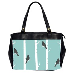 Birds Trees Birch Birch Trees Office Handbags (2 Sides)  by Amaryn4rt