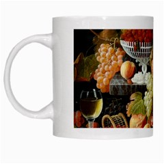 Abundance Of Fruit Severin Roesen White Mugs by Amaryn4rt