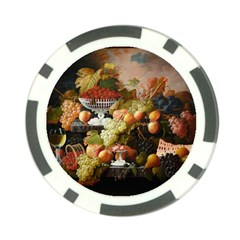 Abundance Of Fruit Severin Roesen Poker Chip Card Guards (10 Pack)  by Amaryn4rt