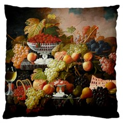 Abundance Of Fruit Severin Roesen Large Cushion Case (two Sides) by Amaryn4rt