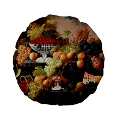 Abundance Of Fruit Severin Roesen Standard 15  Premium Round Cushions by Amaryn4rt