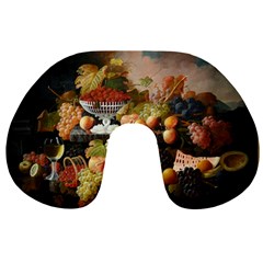 Abundance Of Fruit Severin Roesen Travel Neck Pillows by Amaryn4rt