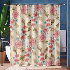 Background Page Template Floral Shower Curtain 60  X 72  (medium)  by Amaryn4rt