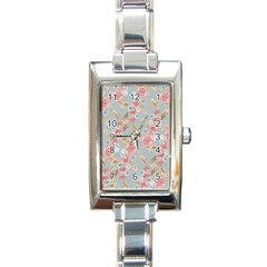 Background Page Template Floral Rectangle Italian Charm Watch by Amaryn4rt