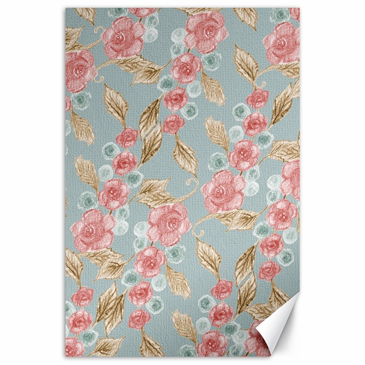 Background Page Template Floral Canvas 24  x 36 