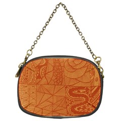 Burnt Amber Orange Brown Abstract Chain Purses (one Side)  by Amaryn4rt