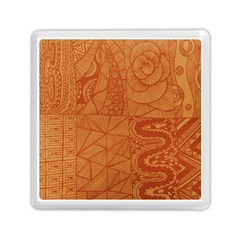 Burnt Amber Orange Brown Abstract Memory Card Reader (square)  by Amaryn4rt