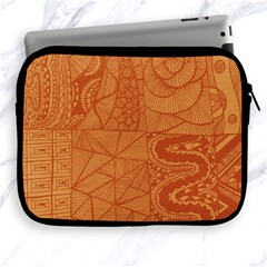 Burnt Amber Orange Brown Abstract Apple Ipad 2/3/4 Zipper Cases by Amaryn4rt