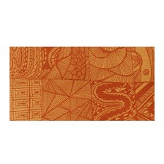 Burnt Amber Orange Brown Abstract Satin Wrap by Amaryn4rt