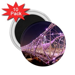 Helixbridge Bridge Lights Night 2 25  Magnets (10 Pack)  by Amaryn4rt