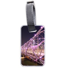 Helixbridge Bridge Lights Night Luggage Tags (two Sides) by Amaryn4rt